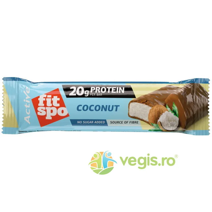 Baton Proteic 33% Proteina cu Aroma de Cocos 60g FITSPO — preț și oferte