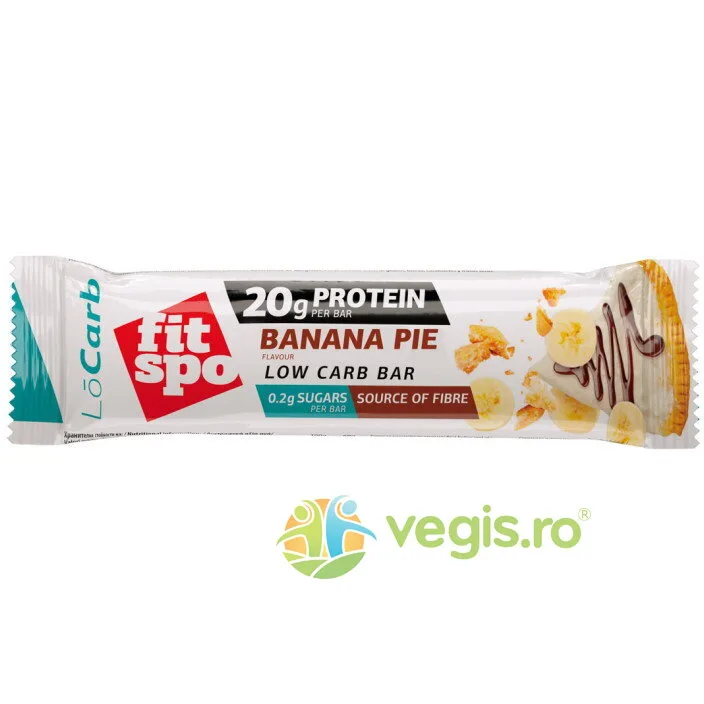 Baton Proteic LoCarb 35% Proteina Banana Pie 60g FITSPO — preț și oferte