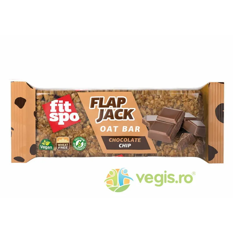 Baton Flapjack Choco Chip 80g FITSPO — preț și oferte