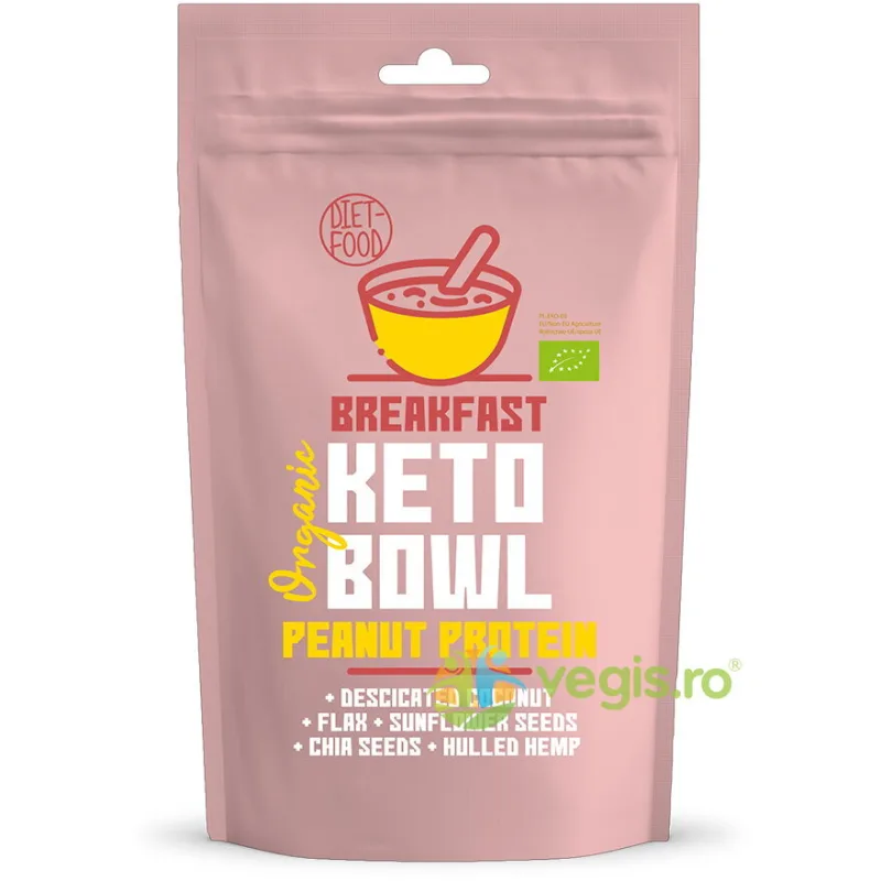 Proteina din Arahide Keto Bowl Ecologica/Bio 200g DIET FOOD — preț și oferte
