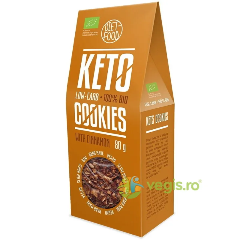 Fursecuri Keto Raw cu Scortisoara Ecologice/Bio 80g DIET FOOD — preț și oferte