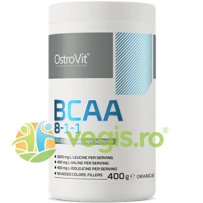 Aminoacizi BCAA 8-1-1 cu Aroma de Portocala 400g OSTROVIT — preț și oferte