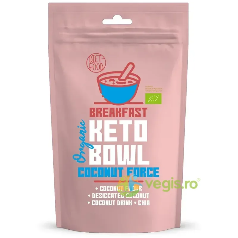 Mix pentru Mic Dejun Keto Bowl Coconut Force Ecologic/Bio 200g DIET FOOD — preț și oferte