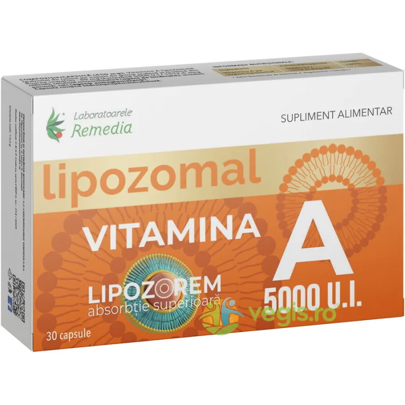 Vitamina A Lipozomala 5000UI 30cps REMEDIA — preț și oferte