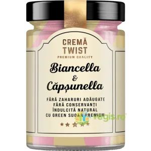 Cremea Twist Biancella si Capsunella fara Zahar Adaugat Secretele Ramonei 350g