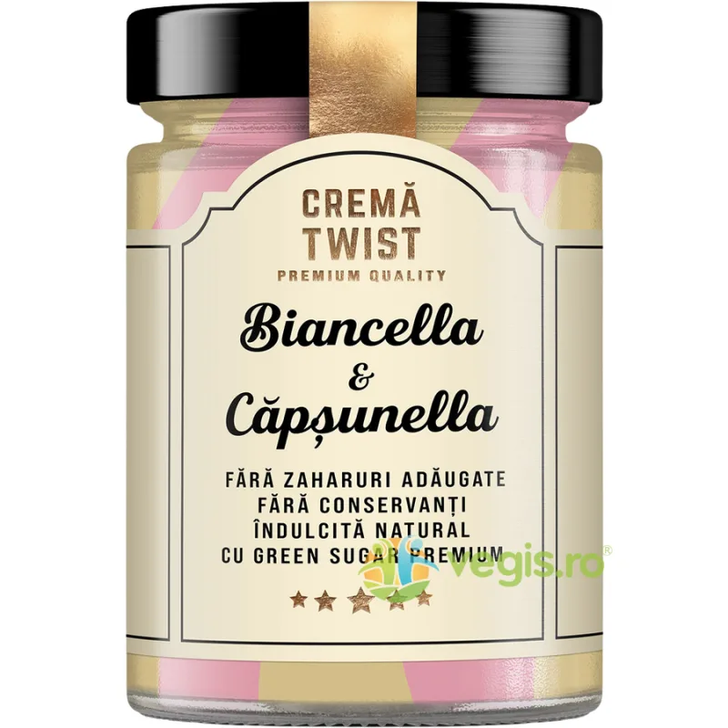 Cremea Twist Biancella si Capsunella fara Zahar Adaugat Secretele Ramonei 350g REMEDIA — preț și oferte