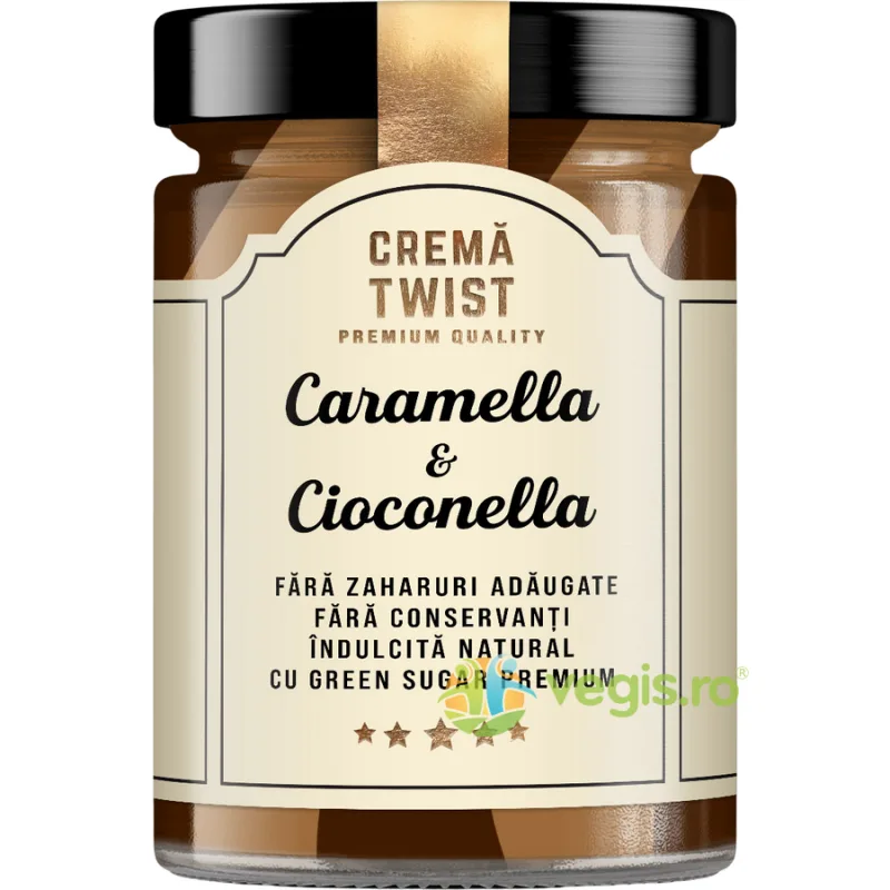 Crema Twist Caramella si Cioconella fara Zahar Adaugat Secretele Ramonei 350g — preț și oferte
