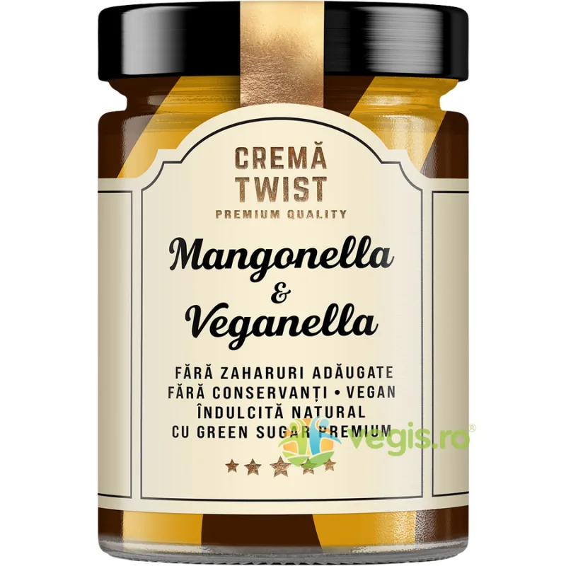 Crema Twist Mangonella si Veganella fara Zahar Adaugat Secretele Ramonei 350g — preț și oferte