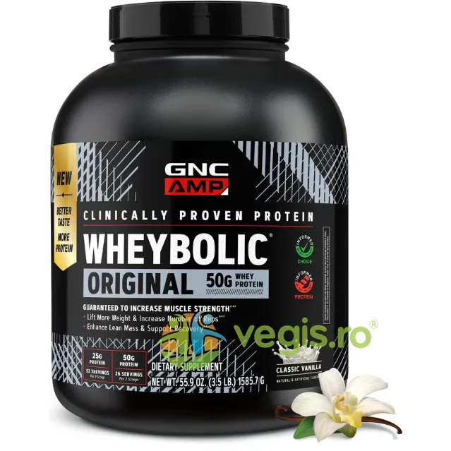 Proteina din Zer Studiata Clinic cu Aroma de Vanilie 1585.7g GNC — preț și oferte