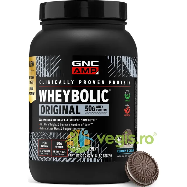 Proteina din Zer Studiata Clinic cu Aroma de Biscuiti cu Crema 828.2g GNC — preț și oferte