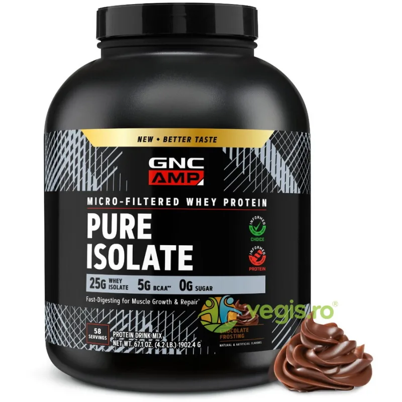 Proteina Izolata din Zer cu Aroma de Ciocolata 1902.4g GNC — preț și oferte