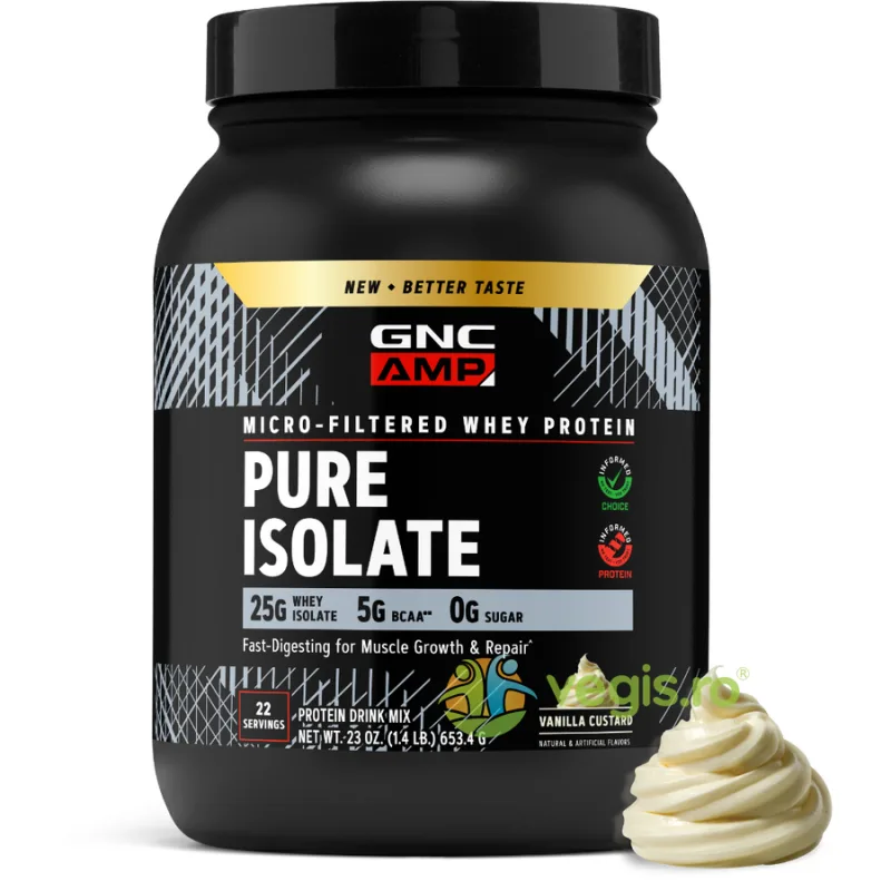 Proteina Izolata din Zer cu Aroma de Vanilie 653.4g GNC — preț și oferte