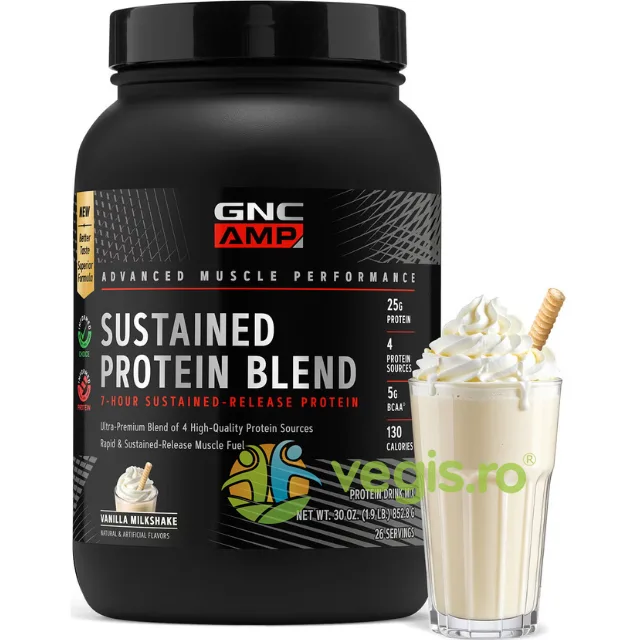 Amestec Proteic cu Aroma de Milkshake de Vanilie 852.8g GNC — preț și oferte