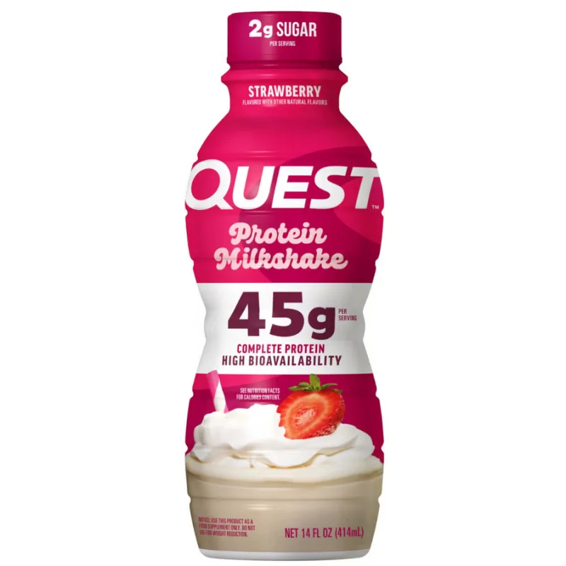 Milkshake Proteic cu Aroma de Capsuni 414ml QUEST NUTRITION — preț și oferte