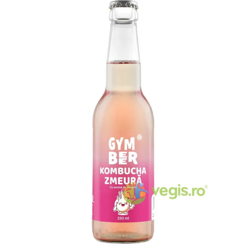 Kombucha cu Aroma de Zmeura fara Zahar Adaugat 330ml GYM BEER — preț și oferte