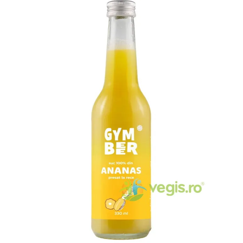 Suc de Ananas 100% Natural Presat la Rece fara Zahar Adaugat 330ml GYM BEER — preț și oferte