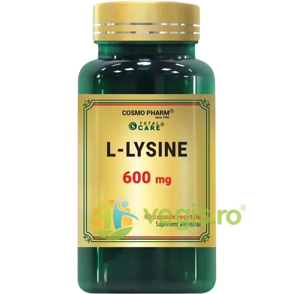 L-Lysine 600mg 60cps vegetale COSMO PHARM — preț și oferte