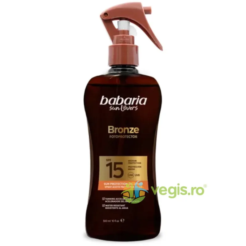 Ulei pentru Protectie Solara Ridicata cu Accelerator de Bronzare SPF15 UVA si UVB Monoi Tahiti 300ml BABARIA — preț și oferte