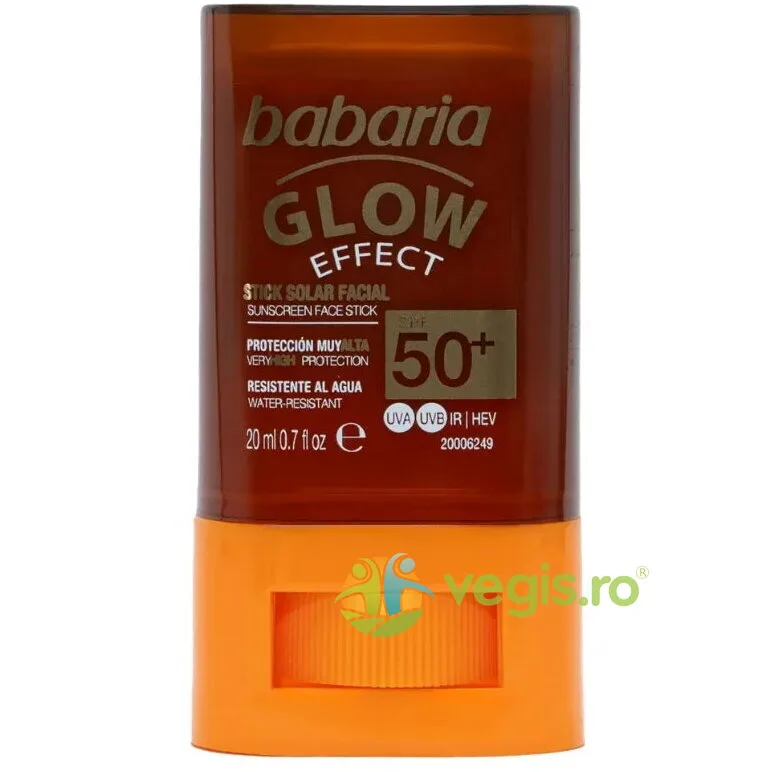 Stick Protectie Solara pentru Ten cu Efect de Stralucire SPF50+ UVA si UVB Glow Effect 20ml BABARIA — preț și oferte