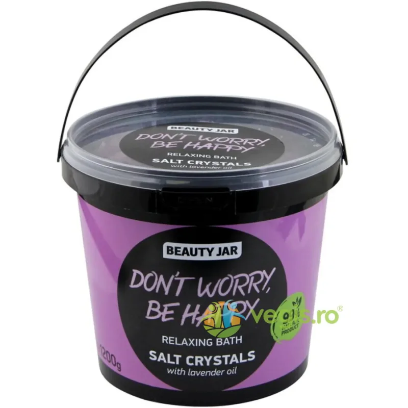 Cristale de Baie pentru Relaxare cu Ulei de Lavanda Don't Worry, Be Happy 1.2kg BEAUTY JAR — preț și oferte