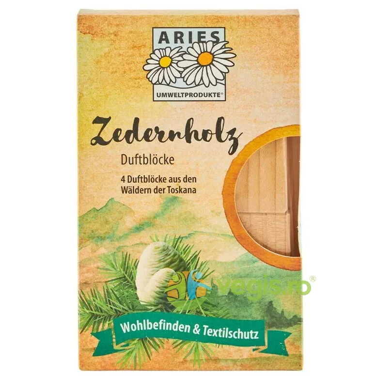 Lemn de Cedru Parfumat Impotriva Moliilor 4buc x 26g ARIES — preț și oferte