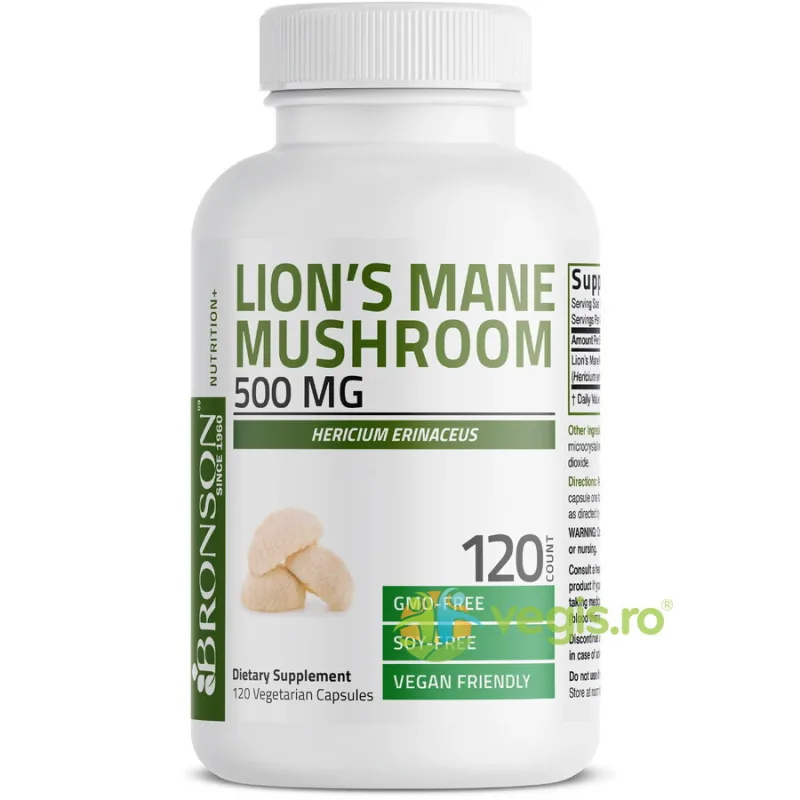 Ciuperca Coama Leului 500mg 120cps BRONSON LABORATORIES — preț și oferte