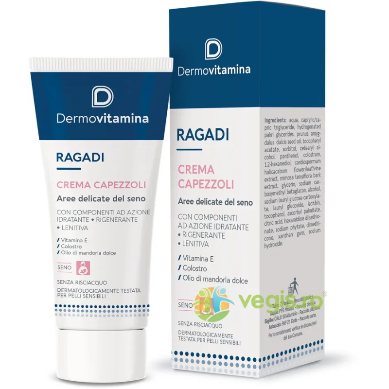 Ragadi Crema Capezzoli pentru Mameloane 30ml DERMOVITAMINA — preț și oferte