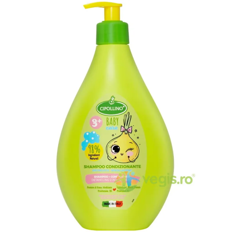 Sampon si Balsam 2 in 1 pentru Descurcarea Parului la Copii 3+ Ani 400ml CIPOLLINO — preț și oferte