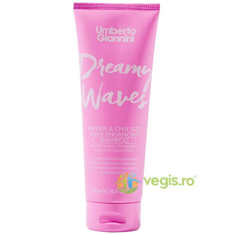 Sampon pentru Definirea Parului Ondulat cu Peptide si Extract de Seminte de Chia Dreamy Waves 250ml UMBERTO GIANNINI — preț și oferte
