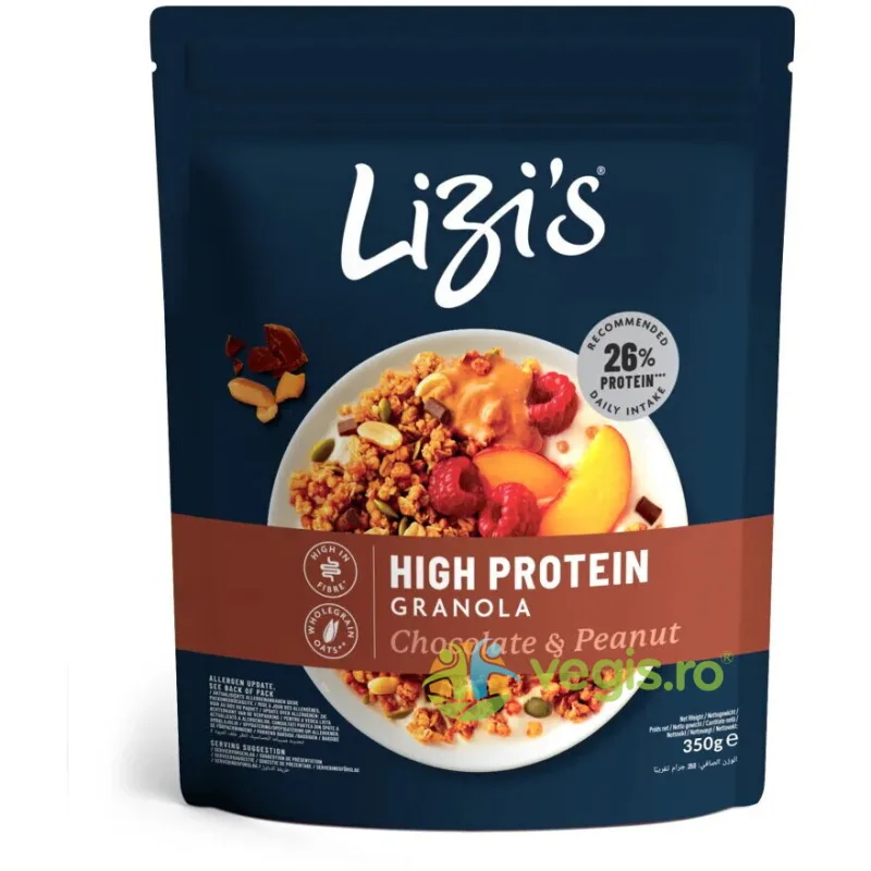 Granola Bogata in Proteine (High Protein) cu Ciocolata si Alune 350g LIZI'S — preț și oferte