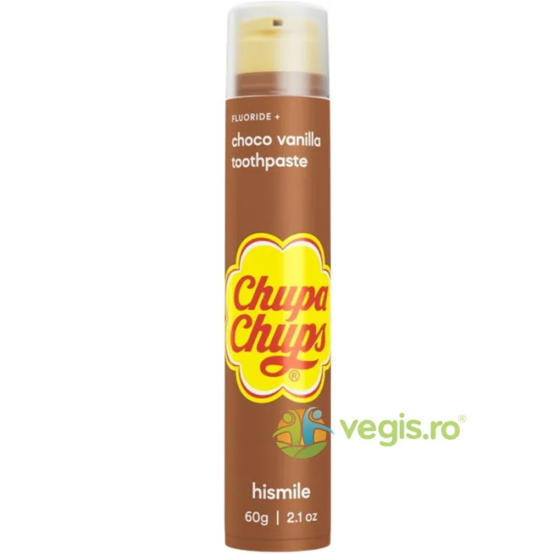 Pasta de Dinti cu Fluor si Aroma de Ciocolata si Vanilie Chupa Chup Vanilla 60g HISMILE — preț și oferte