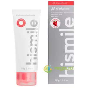 Pasta de Dinti 2 in 1 cu Tehnologie Pro Albire si Aroma de Capsune A+ Whitening 100g