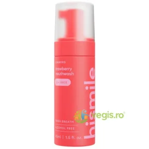 Spuma de Gura cu Aroma de Capsune pentru Respiratie Proaspata Strawberry 50+ Utilizari fara Alcool 45ml