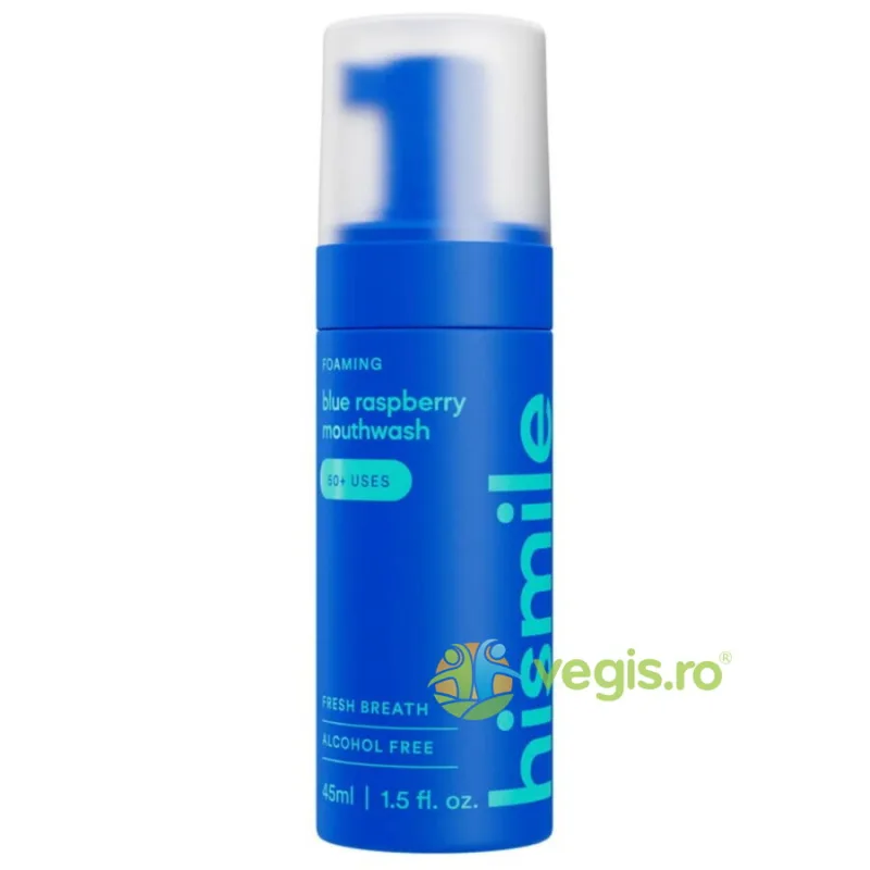 Spuma de Gura cu Aroma de Zmeura Albastra pentru Respiratie Proaspata Blue Raspberry 50+ Utilizari fara Alcool 45ml HISMILE — preț și oferte
