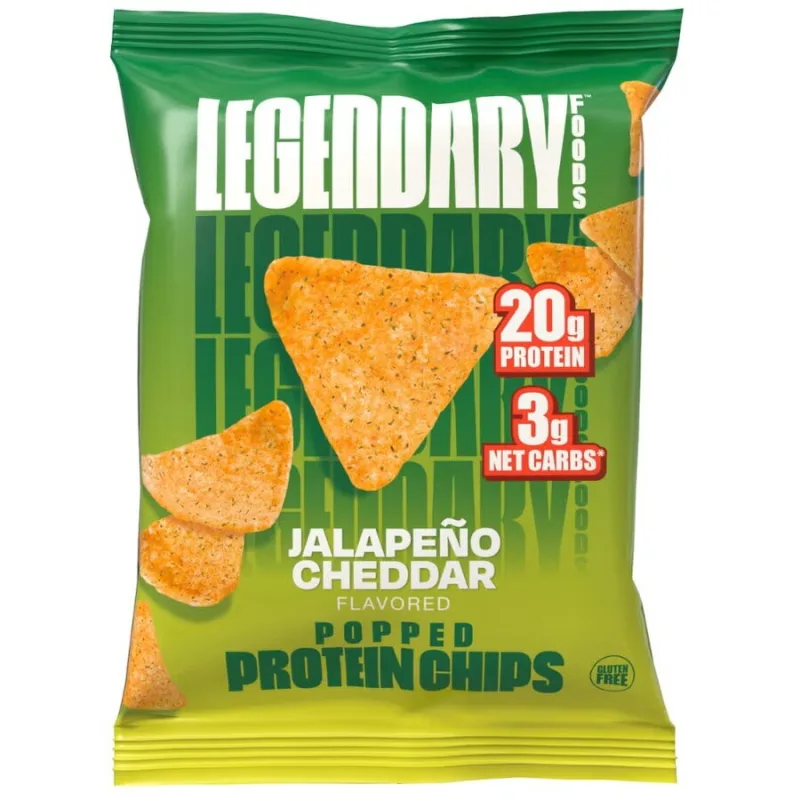 Chips-uri Proteice cu Gust Intens de Jalapeno si Cheddar 34g LEGENDARY FOODS — preț și oferte