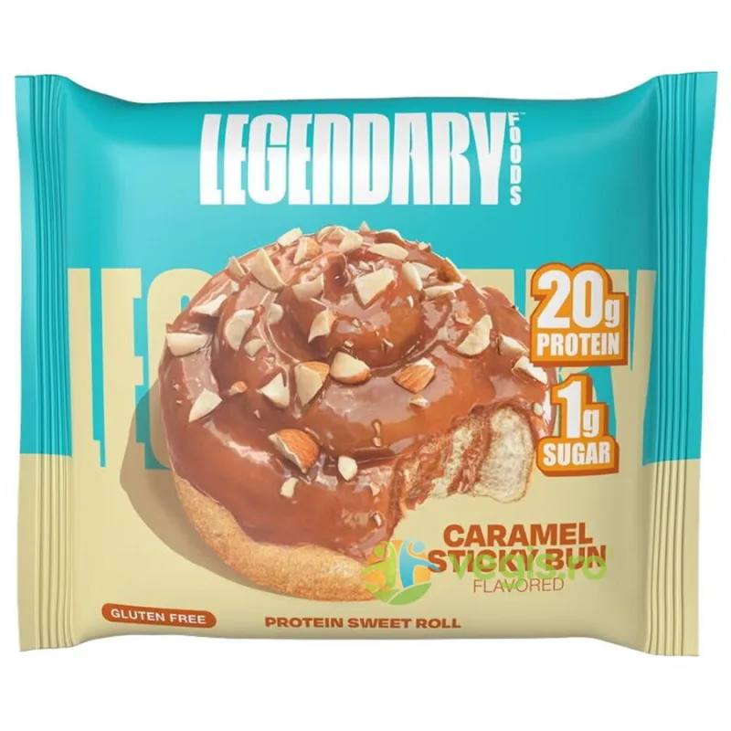 Rulou Proteic cu Aroma de Caramel Sticky Bun 65g LEGENDARY FOODS — preț și oferte