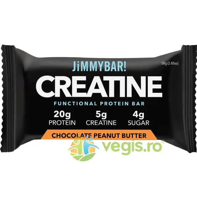 Baton Proteic cu Creatina cu Aroma de Ciocolata si Unt de Arahide 58g JIMMYBAR — preț și oferte