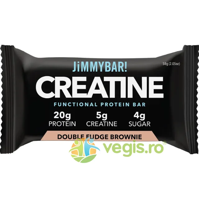 Baton Proteic cu Creatina cu Aroma de Brownie cu Extra Ciocolata 58g JIMMYBAR — preț și oferte