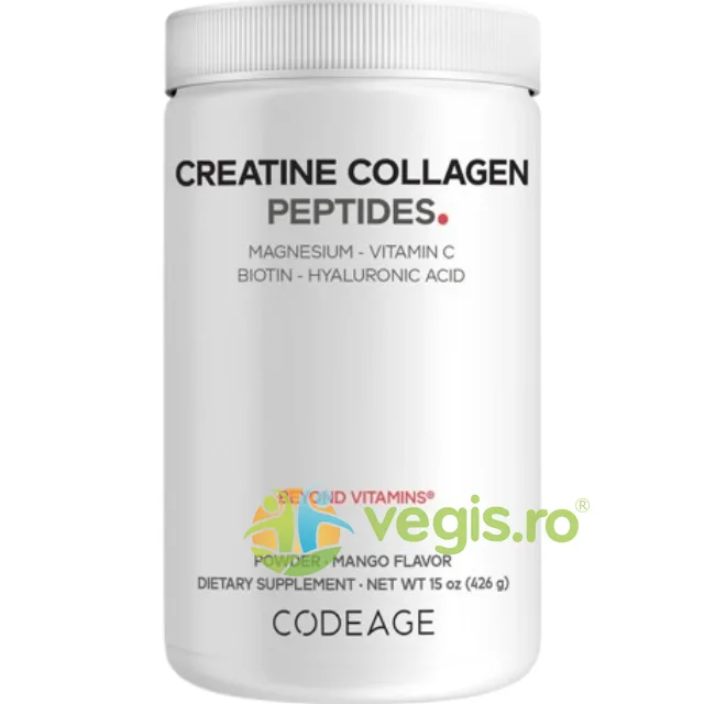 Formula Avansata cu Colagen Marin, Creatina si Nutrienti Esentiali cu Aroma de Mango 426g CODEAGE — preț și oferte