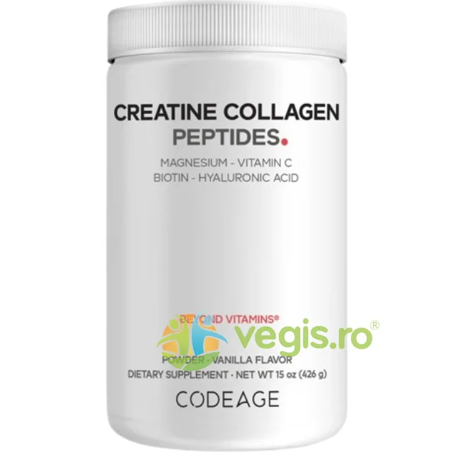 Formula Avansata cu Colagen Marin, Creatina si Nutrienti Esentiali cu Aroma de Vanilie 426g CODEAGE — preț și oferte