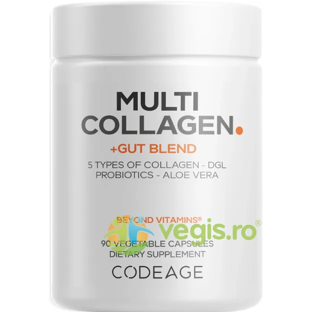 Formula pentru Suport Digestiv cu Colagen de 5 Tipuri si Probiotice 90cps CODEAGE — preț și oferte