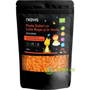 Paste Safari cu Linte Rosie si In Auriu fara Gluten Ecologice/Bio 250g