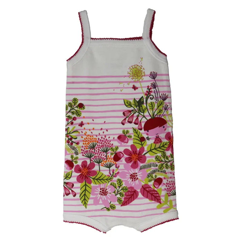 Salopeta vara cu bretele DL24 alb floral, Danina | 3 luni DANINA INFINITY — preț și oferte