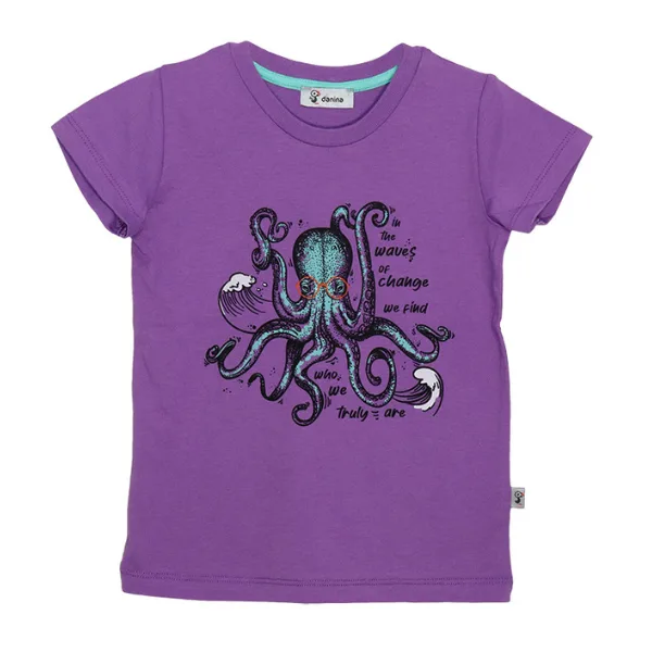 Tricou copii maneca scurta DL06 mov lila/caracatita, Danina | 2 ani DANINA INFINITY — preț și oferte