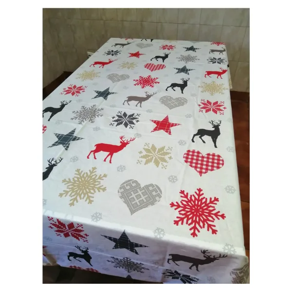 Fata de masa (mica) BBC Ranforce, alb/reni, 120x150 cm, Andana | 1 buc ANDANA INFINITY — preț și oferte