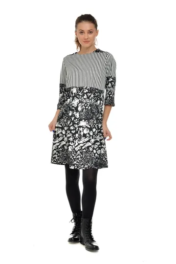 Rochie dama panou 19NI008 alb/negru, Natalee | marimea S NATALEE INFINITY — preț și oferte