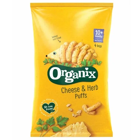 Snack Ecologic Bio din Porumb cu Branza si Patrunjel 10+ luni, Organix | 4 x 15 g ORGANIX BRANDS — preț și oferte