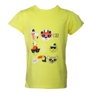 Tricou bebe maneca scurta DL06 galben/imprimeu, Danina | 6 luni