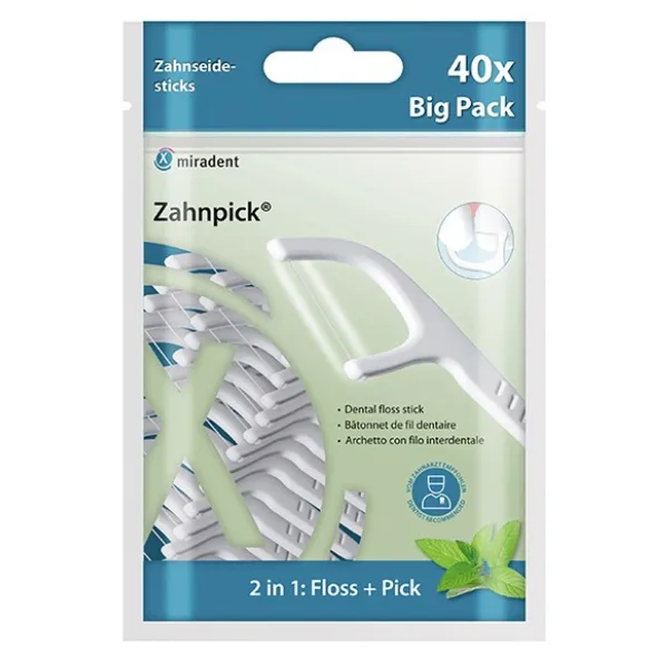 Scobitori cu ata dentara mentolata, Miradent | 40 buc — preț și oferte