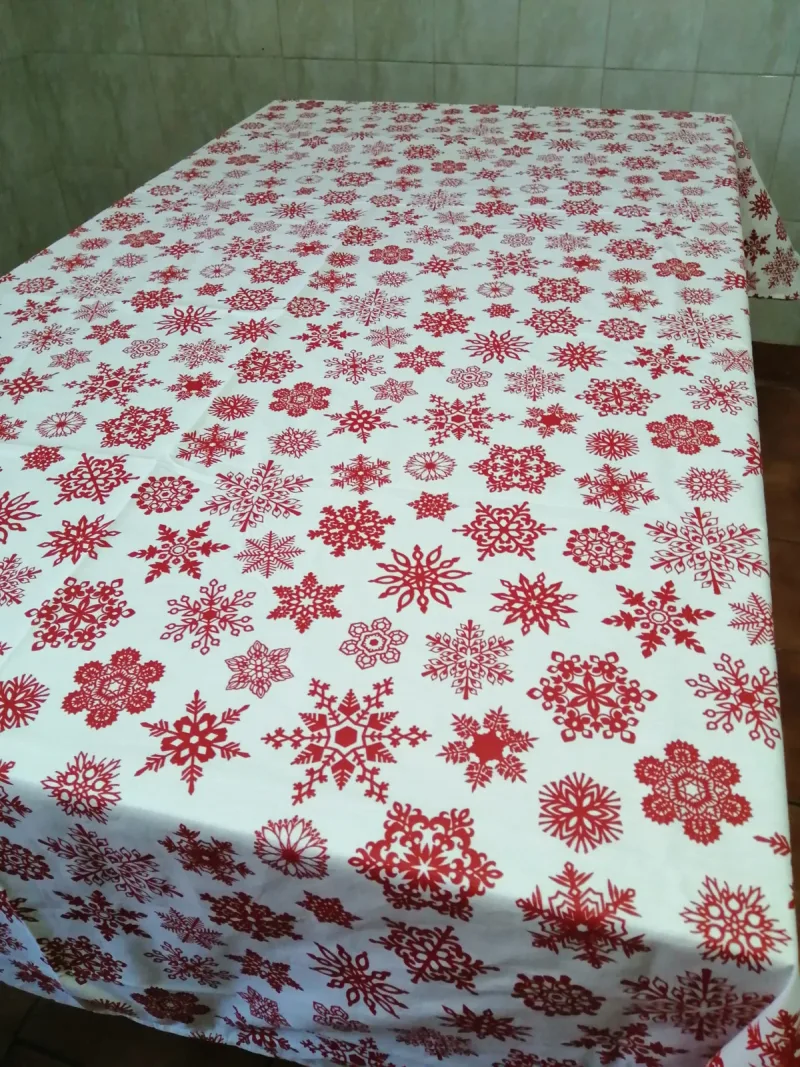 Fata de masa (mare) BBC Ranforce, alb/stelute rosii, 240x150 cm, Andana | 1 buc ANDANA INFINITY — preț și oferte
